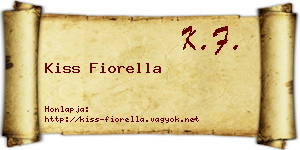 Kiss Fiorella névjegykártya